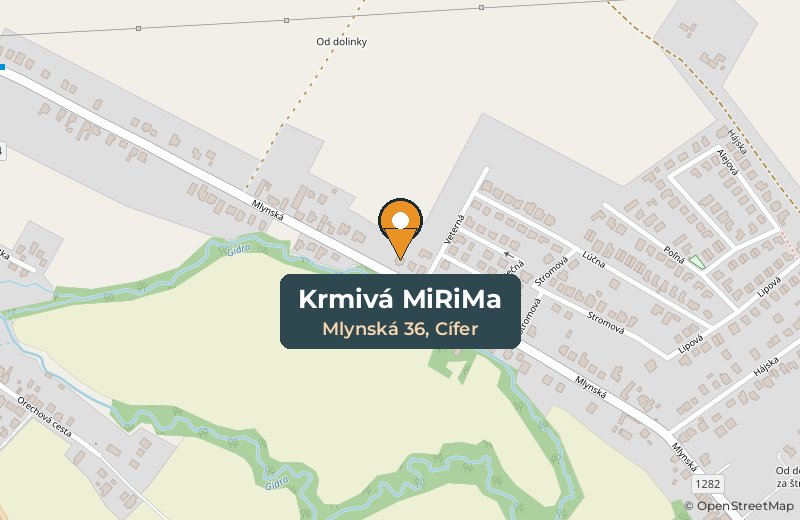 Krmivá MiRiMa – Mlynská 36, Cífer