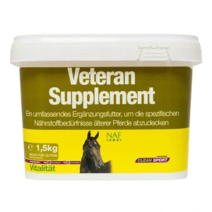Veteran supplement, kŕmny doplnok s MSM a probiotikami špeciálne pre staršie kone, balenie 1,5 kg