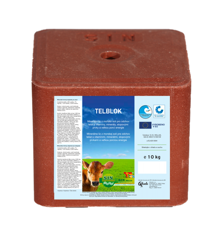 Prémiový minerálny liz pre teľatá Telblock (Balenie 10kg)