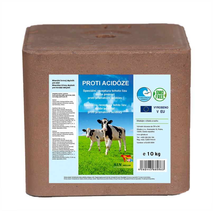 Minerálny liz ako prevencia acidózy prežúvavcov Anti acidosis (Balenie 10kg)