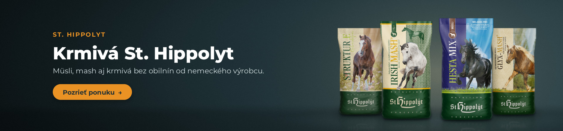 Krmivá St. Hippolyt – müsli, mash a krmivá bez obilnín
